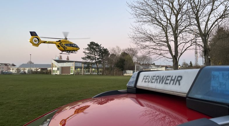 Landung Rettungshubschrauber